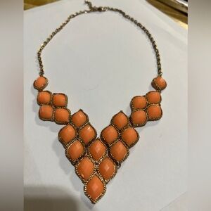 5 items for $20 - Coral/orange costume necklace.